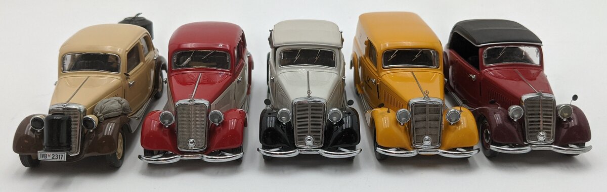 Schuco 1:43 Diecast Assorted Mercedes 170V Cars [5] VG