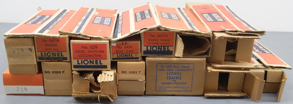 Lionel O Gauge Assorted Empty Boxes [20]/Box
