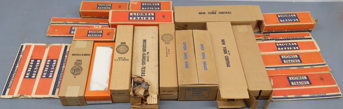 Lionel O Gauge Assorted Empty Boxes [20]/Box