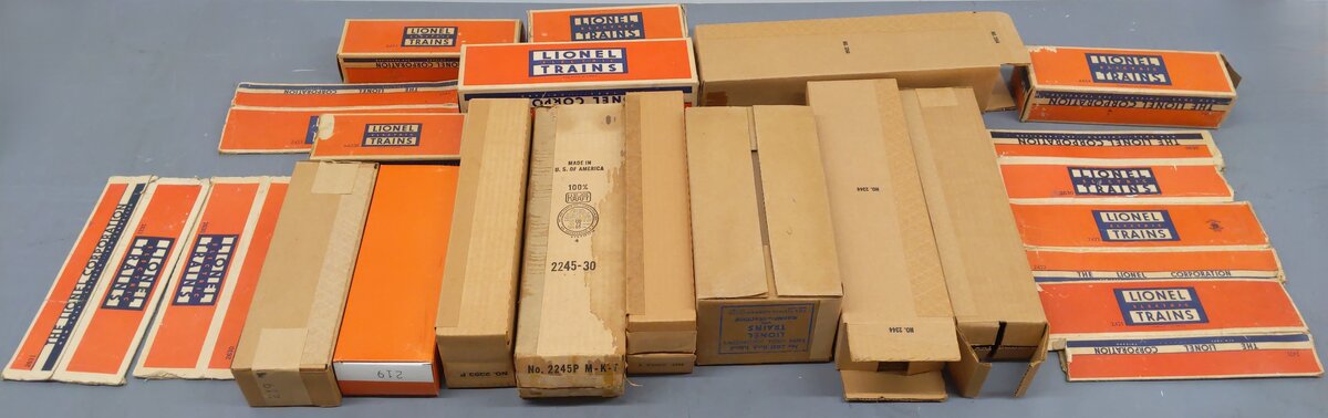 Lionel O Gauge Assorted Empty Boxes [20]/Box
