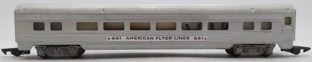 American Flyer 661 Vintage S Gauge Chrome Pullman Passenger Car VG