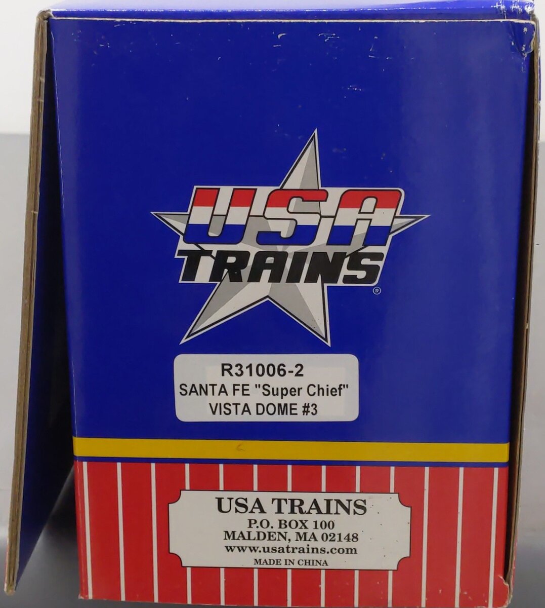 USA Trains R31006-2 G Santa Fe "Super Chief" Aluminum Vista Dome 3 #504 VG/Box