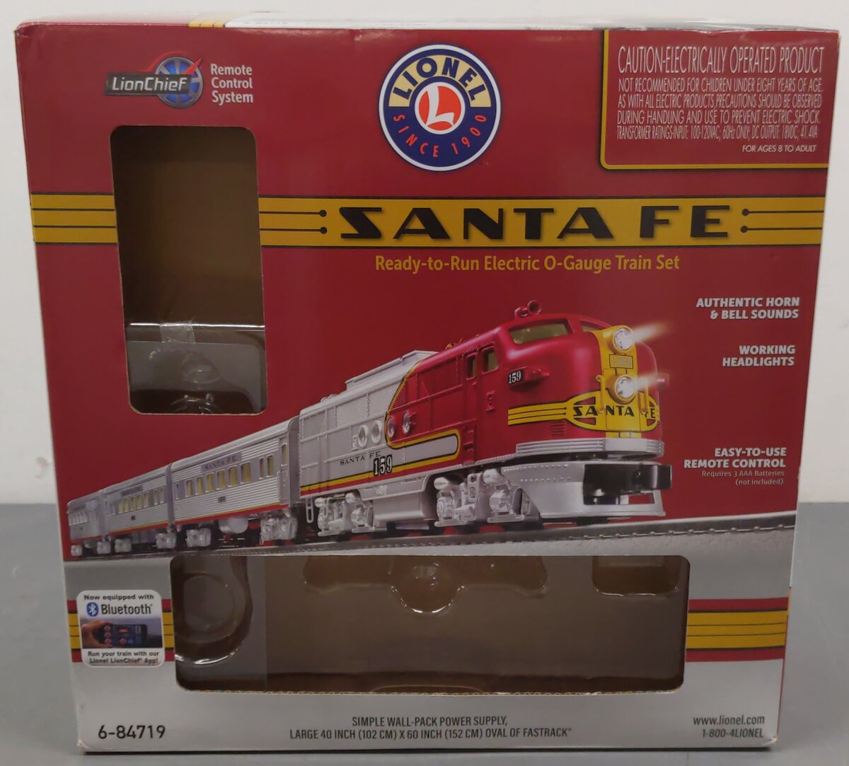 Lionel 6-84719 O Gauge Santa Fe Super Chief LionChief Train Set with Bluetooth EX/Box
