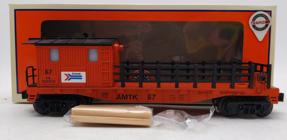 Lionel 6-82095 O Amtrak Tie Work Car #67 LN/Box