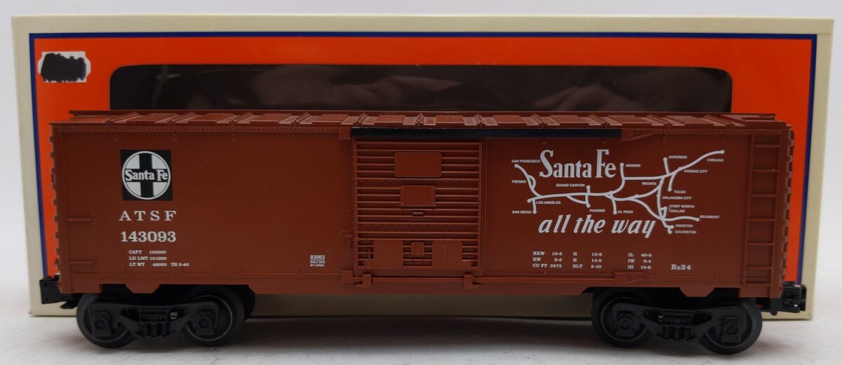 Lionel 6-83063 O Santa Fe Super Chief Boxcar #143093 EX/Box