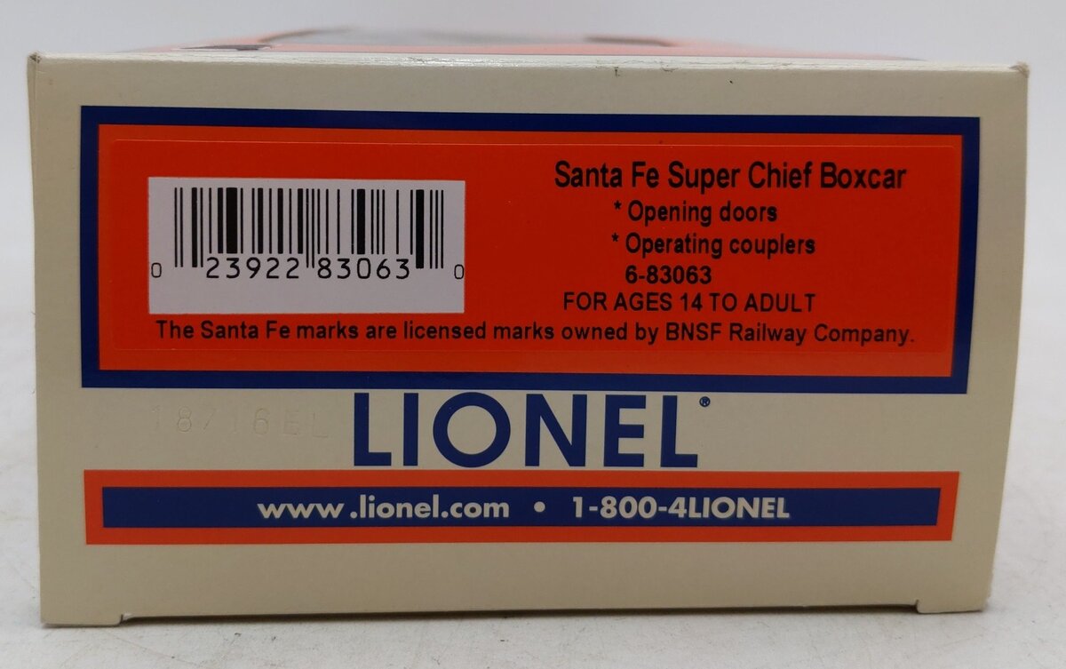Lionel 6-83063 O Santa Fe Super Chief Boxcar #143093 EX/Box