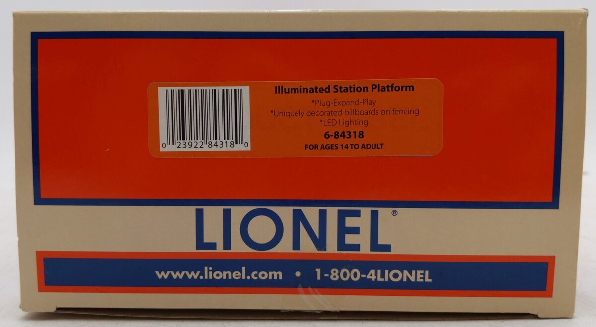 Lionel 6-84318 O Illuminated Station Platform EX/Box