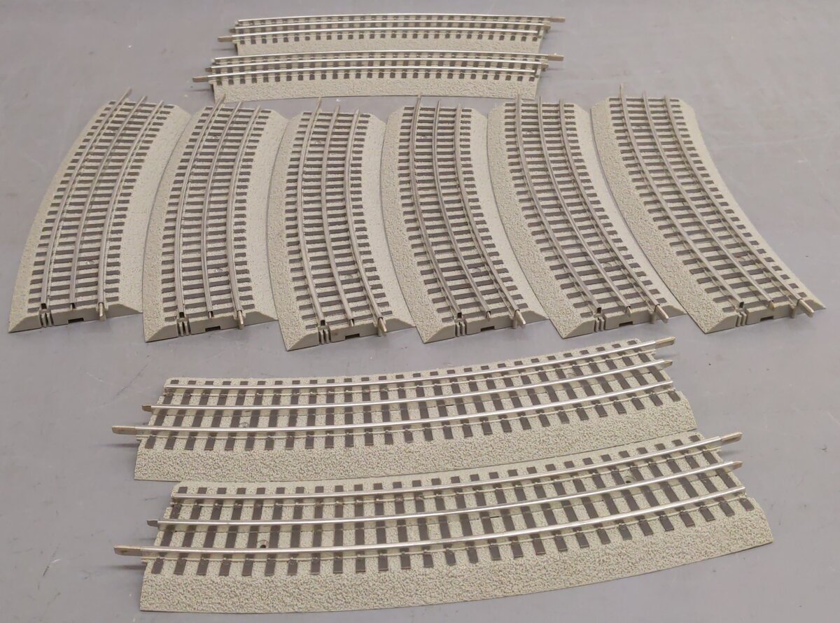 Lionel 6-12056 FasTrack O60 Curved Track Lot [10] VG