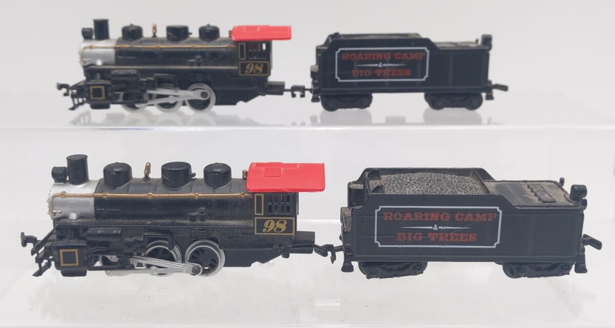 Maisto 15131 N ATSF Roaring Camp Vintage 0-6-0 Steam Loco w/ Tender [2] EX