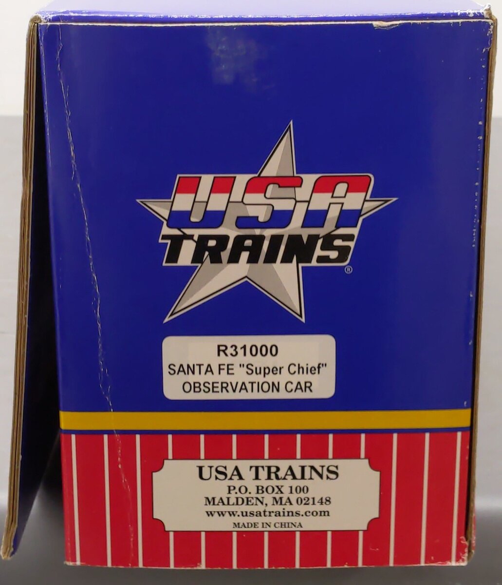 USA Trains R31000 G Santa Fe "Vista Canyon" Corrugated Aluminum Observation Car/Box