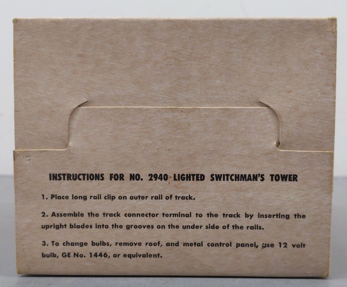Marx 2940 Vintage O Lighted Switchman‘s Tower VG/Box