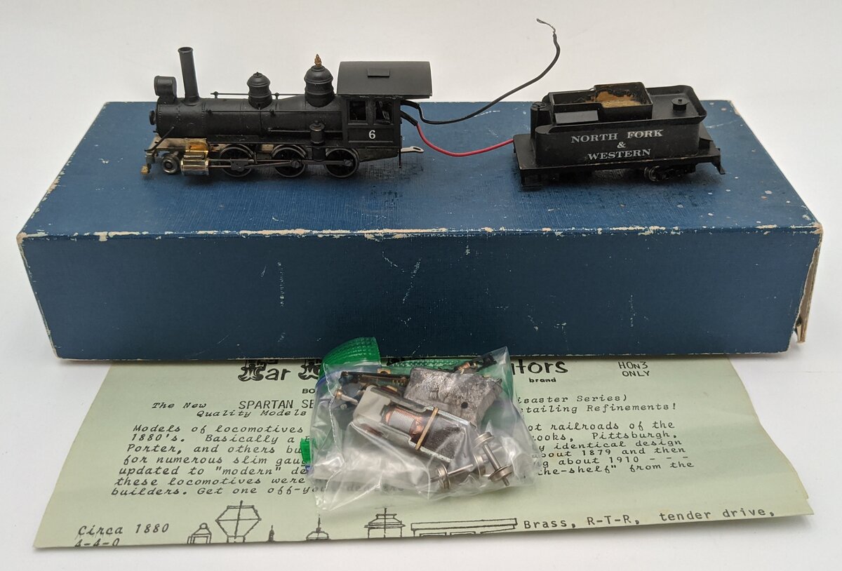 Far East Dist. 4402 HOn3 Brass 4-4-0 Steam Locomotive & Tender - Painted/Box