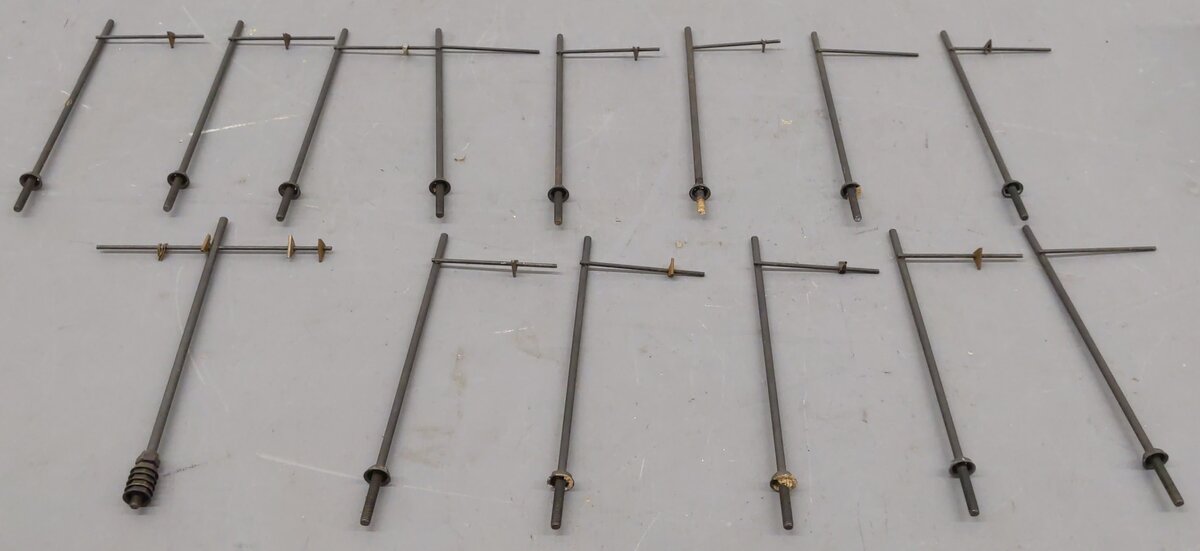 Pittman O Vintage Erect a Wire Trolly Poles [14] VG