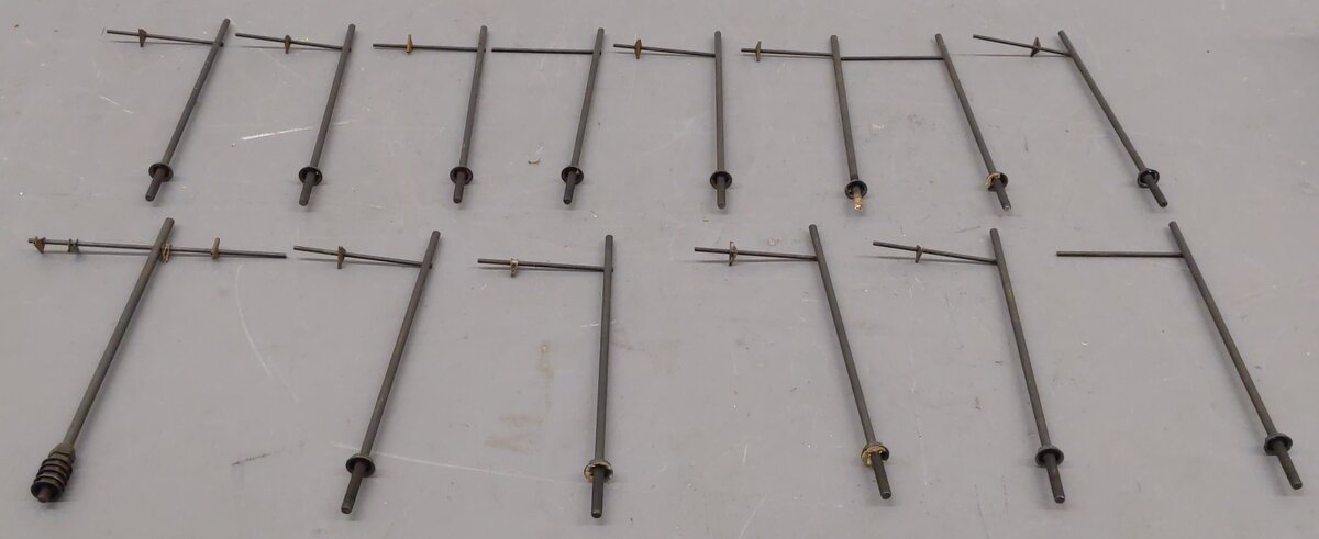 Pittman O Vintage Erect a Wire Trolly Poles [14] VG