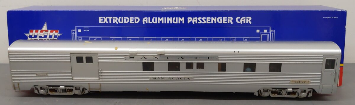 USA Trains 310003 G Scale Santa Fe "San Acacia" Combine Car - Metal Wheels VG/Box