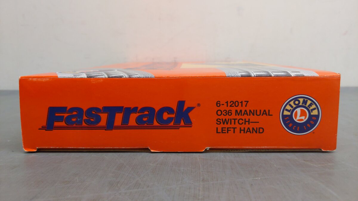 Lionel 6-12017 O-36 Left Hand Manual FasTrack Switch Turnout EX/Box