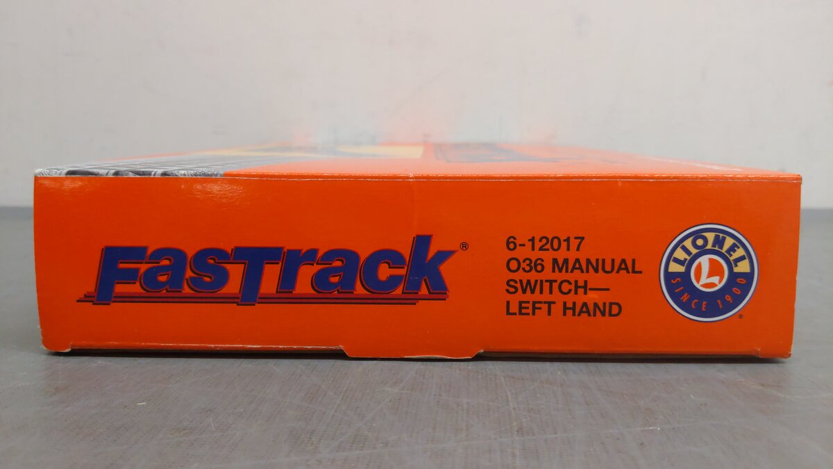 Lionel 6-12017 O-36 Left Hand Manual FasTrack Switch Turnout EX/Box