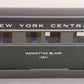 USA Trains R31030 G New York Central Aluminum Passenger Car w/ Metal Wheels EX