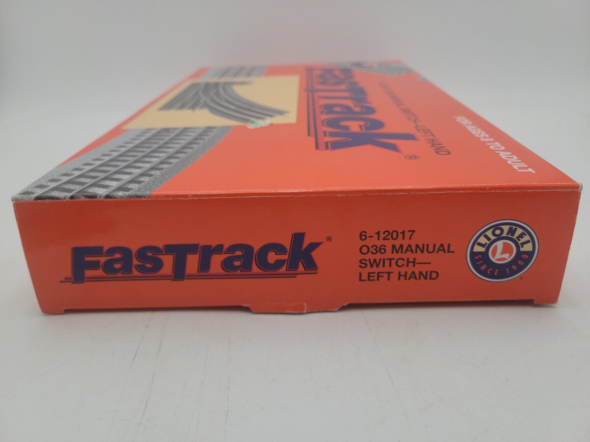 Lionel 6-12017 O36 FasTrack Left Hand Manual Switch Turnout EX/Box