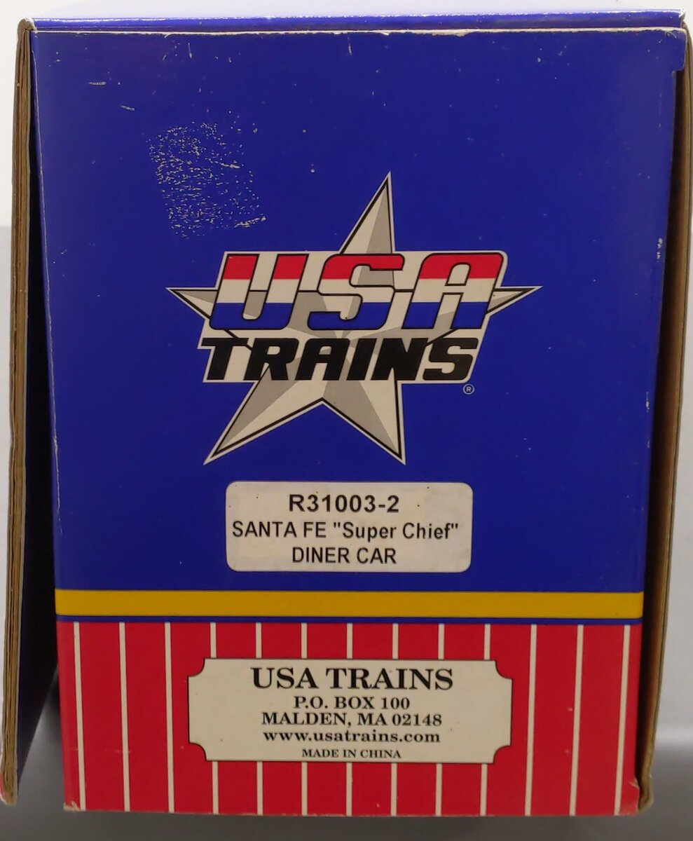 USA Trains RR31003-2 G Santa Fe "Super Chief" Aluminum Diner Car #602/Box