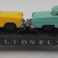 Lionel 6424 Vintage O Flatcar with 2 Premium Automobiles VG