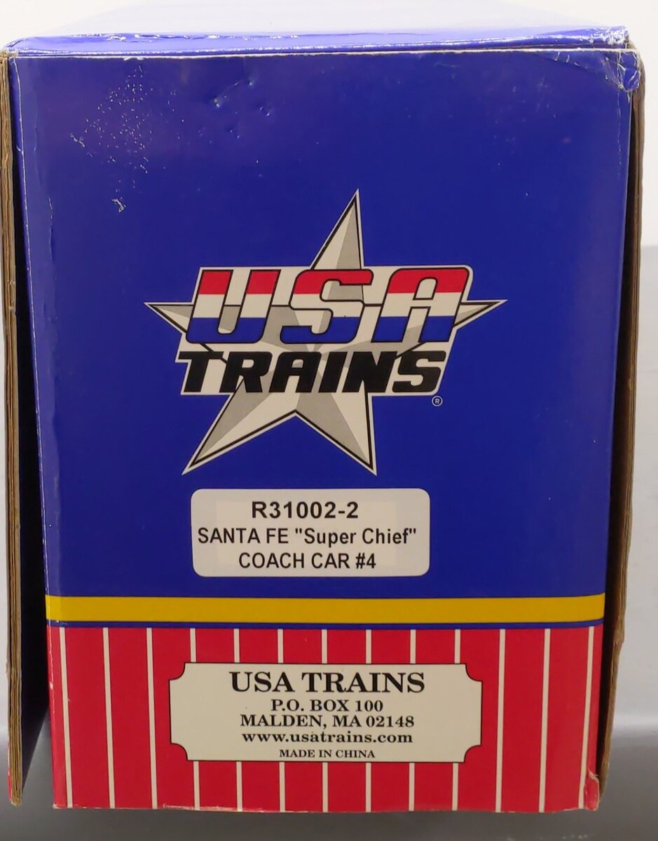 USA Trains R31002-2 G Santa Fe Aluminum Coach Car 4 #3190 VG/Box
