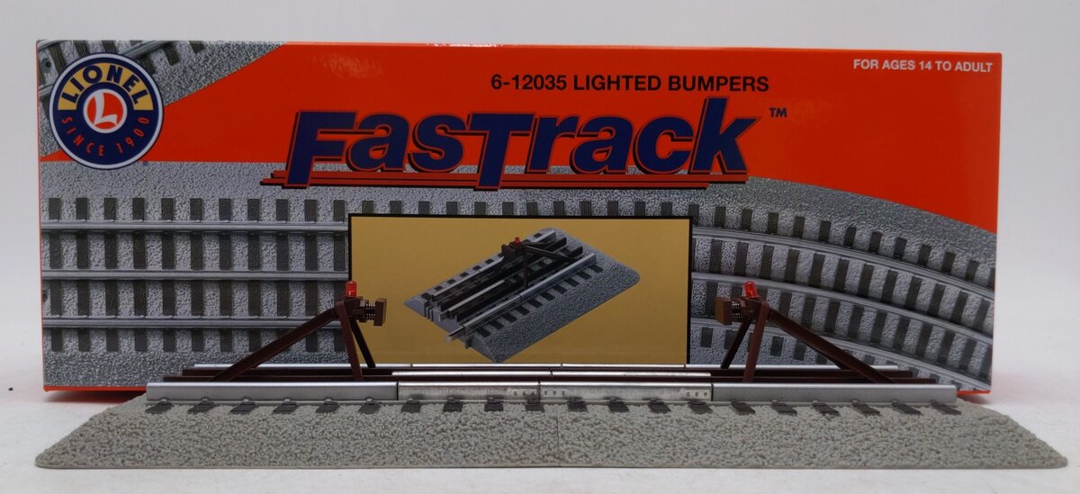 Lionel 6-12035 O Gauge FasTrack Lighted Bumpers (Pack of 2) LN/Box