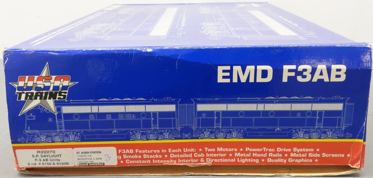 USA Trains R22270 G Scale Southern Pacific EMD F3AB Diesel Locomotive Set #6150/Box