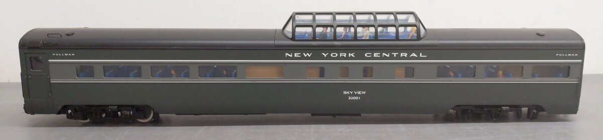 USA Trains 31036 G NYC "20th Century Limited" Vista Dome Lighted #1 Metal Wheels VG
