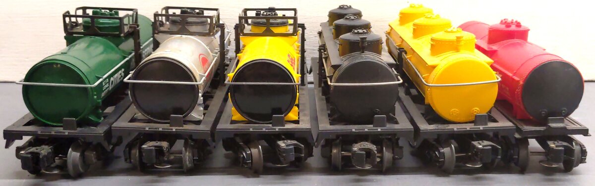 Lionel O Gauge Tank Cars: 6300, 9277, 9152, 9334, 9039, 9138 [6] VG