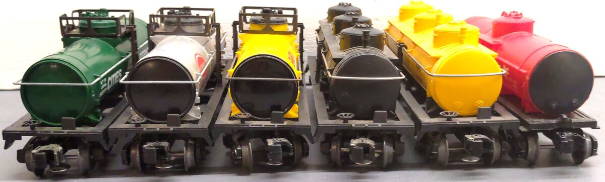 Lionel O Gauge Tank Cars: 6300, 9277, 9152, 9334, 9039, 9138 [6] VG