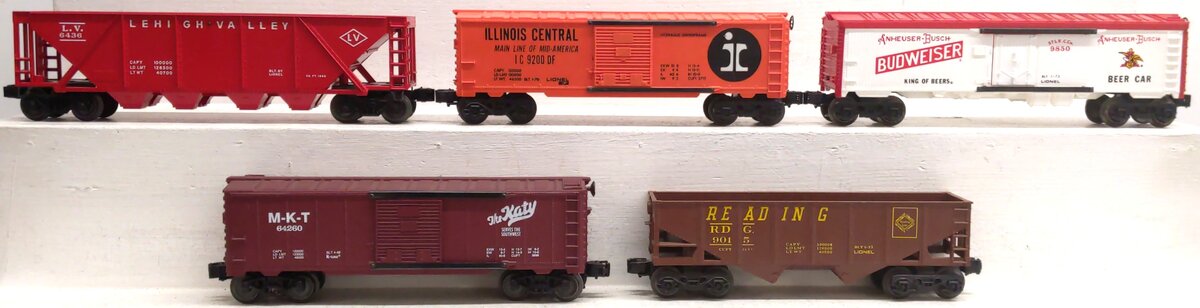Lionel & K-Line Assorted O Freight Cars: 9850, 9015, 9200, 6436, 64260 [5] VG