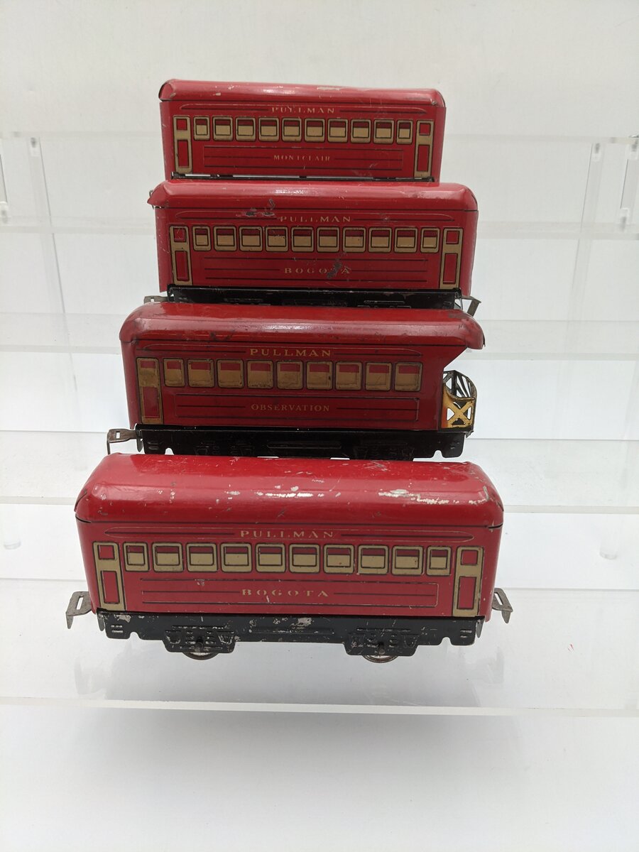 Marx O Gauge Vintage Pre-War Pullman Passenger Cars [4] VG