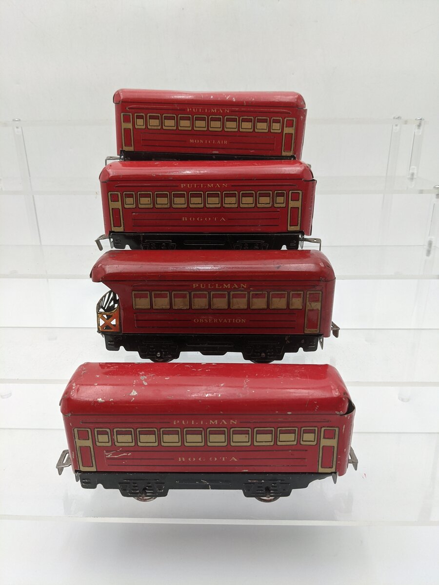 Marx O Gauge Vintage Pre-War Pullman Passenger Cars [4] VG