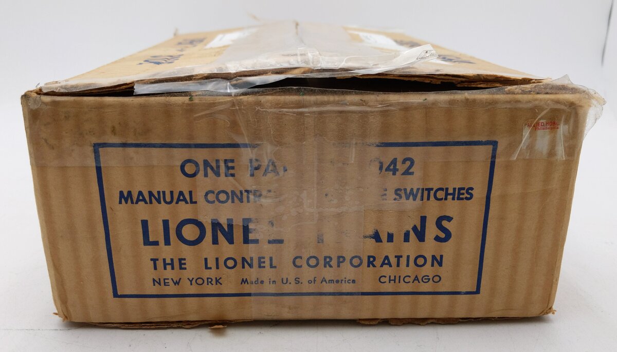 Lionel 042 O Gauge LH/RH Postwar Manual Control Switches EX/Box
