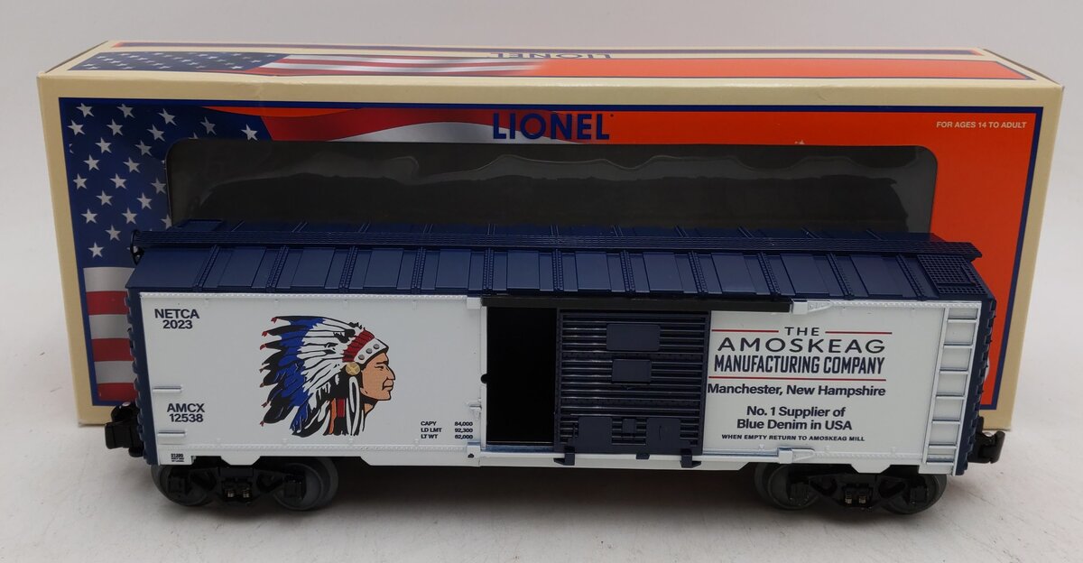 Lionel 6-12538 O Gauge Amoskeag Manufacturing Company Boxcar #2023 LN/Box