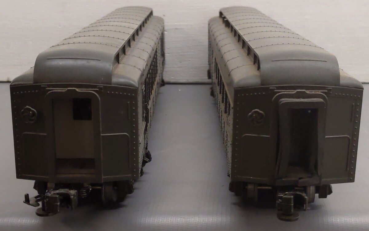 MTH 20-4107 O Santa Fe 70' Madison Combine/Diner Passenger Car Set (Set of 2) VG/Box