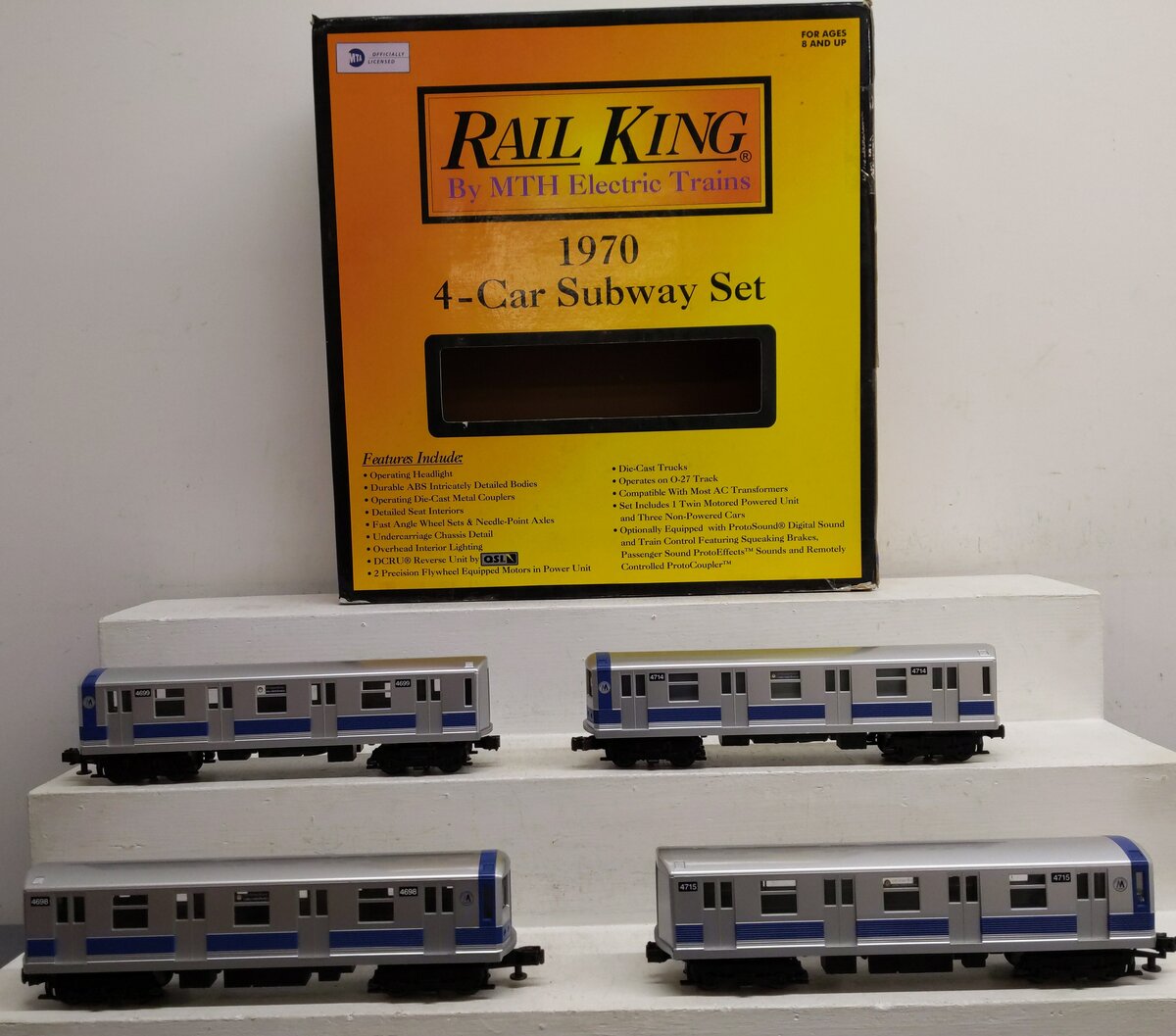 MTH 30-2211-0 O MTA R-17 Subway Set with Loco-Sound (Set of 4) LN/Box
