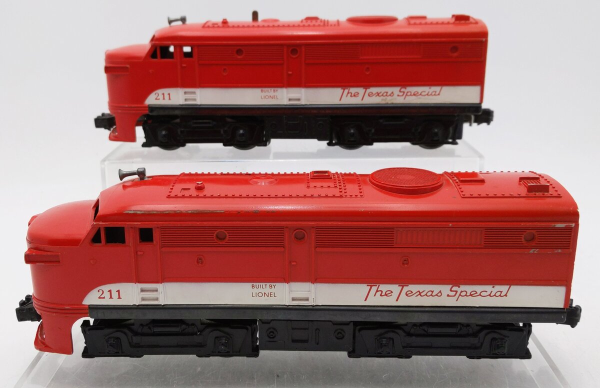 Lionel 211 Vintage O Texas Special AA Diesel Set EX