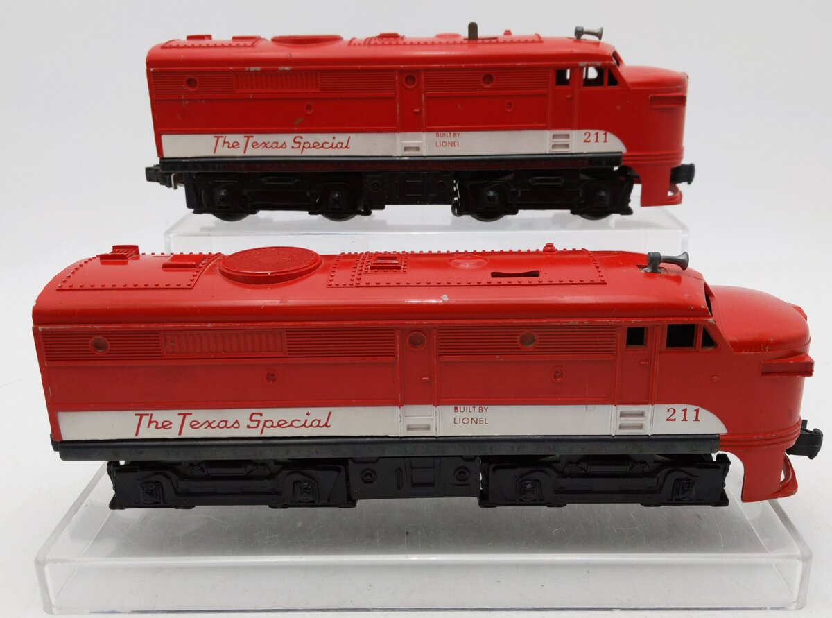 Lionel 211 Vintage O Texas Special AA Diesel Set EX