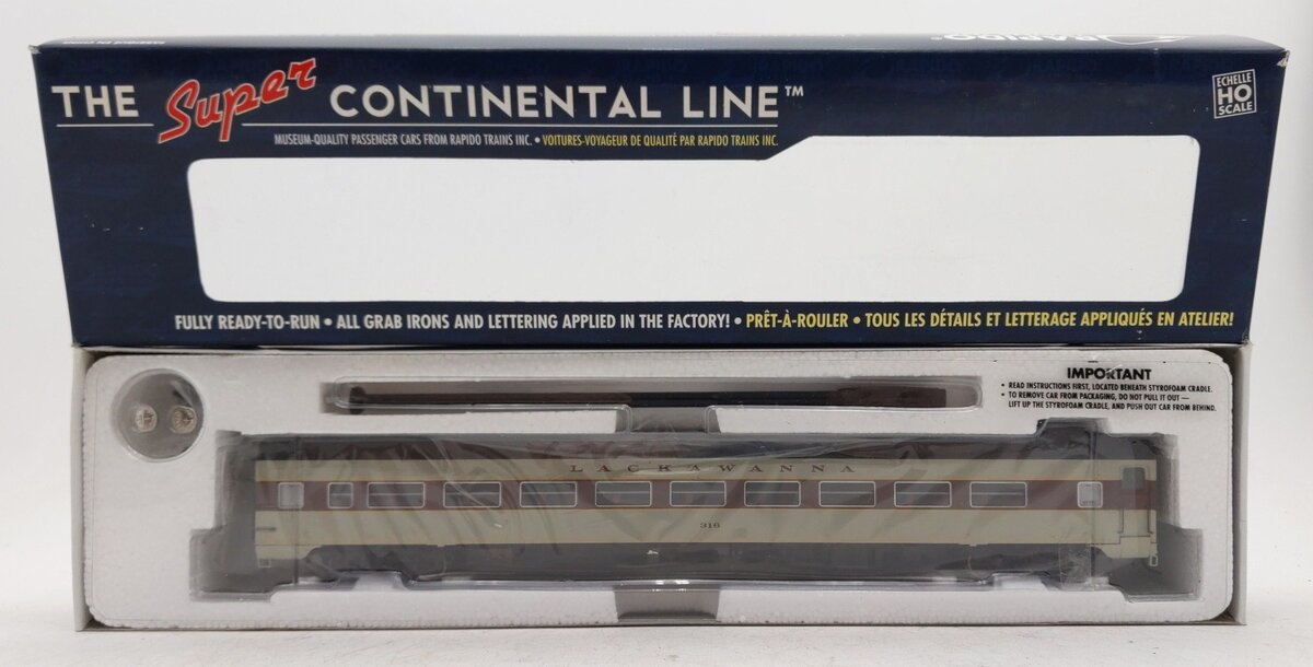 Rapido Trains 100200 HO Delaware, Lackawanna & Western Lightweight Coach #316 NIB