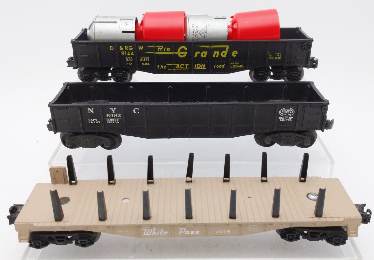 Lionel O Gauge Assorted Freight Cars: 6-9144, 6462 & 5678 [3] EX
