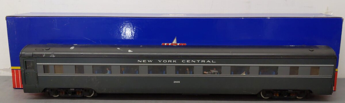 USA Trains R31032 G NYC 20th Century Limitd Corrugated Aluminum Coach Lighted VG/Box