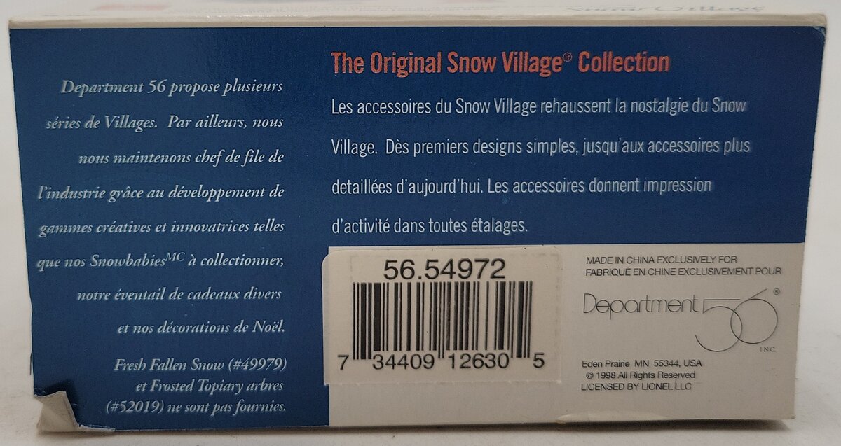 Dept 56  56.54972 Snow Village Lionel Couldn't Wait Until Christmas LN/Box
