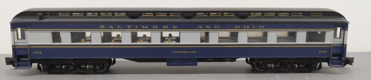 Aristo-craft 31502 G Scale B&O "Cumberland" Heavyweight Diner - Metal Wheels EX