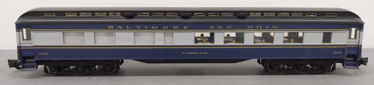 Aristo-craft 31502 G Scale B&O "Cumberland" Heavyweight Diner - Metal Wheels EX