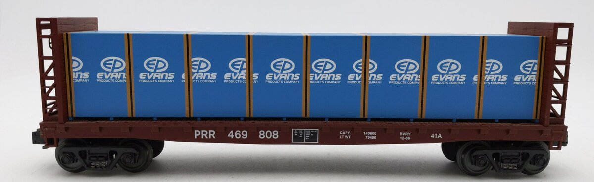 MTH 20-98131 O Pennsylvania Bulkhead Flatcar #469808 with Lumber Load #469808 LN