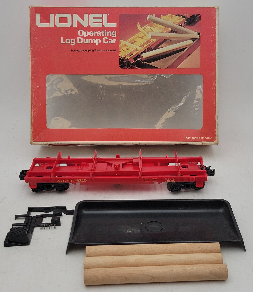 Lionel 6-9310 AT&SF Operating Log Dump Car EX/Box