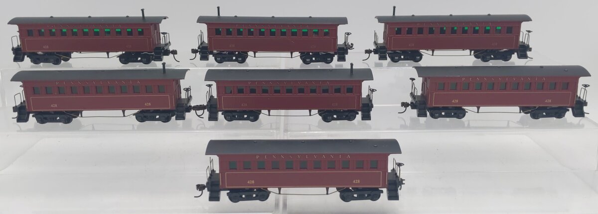 Walthers HO Gauge Pennsylvania Passenger Coach Cars #423 (7) EX