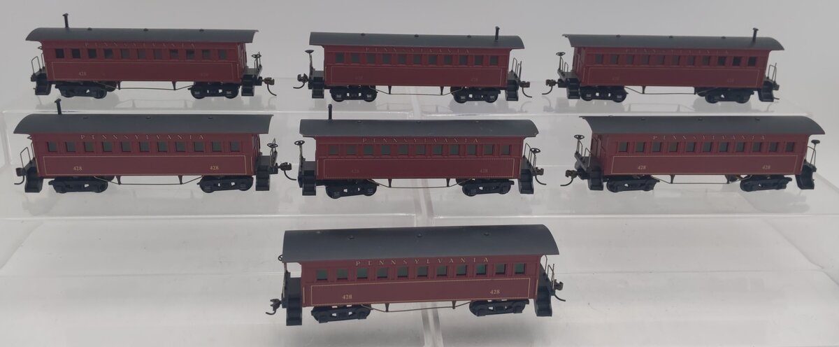 Walthers HO Gauge Pennsylvania Passenger Coach Cars #423 (7) EX